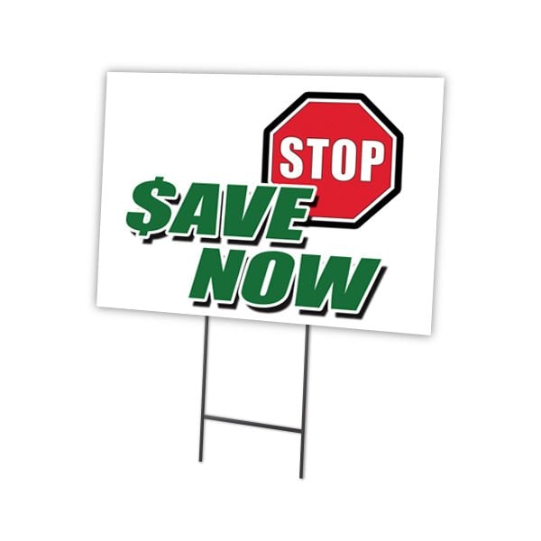 24 in Height, 0.25 in Width, Coroplast, 24" x 18", C-1824 Stop Save Now